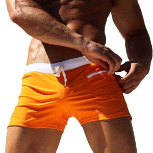 Planet Gates Orange / L Swimwear Men Swimsuits Men's Swimming Trunks Swimming Boxer Shorts Sports Suits Surf Board Shorts Trunks Men Swim Suits