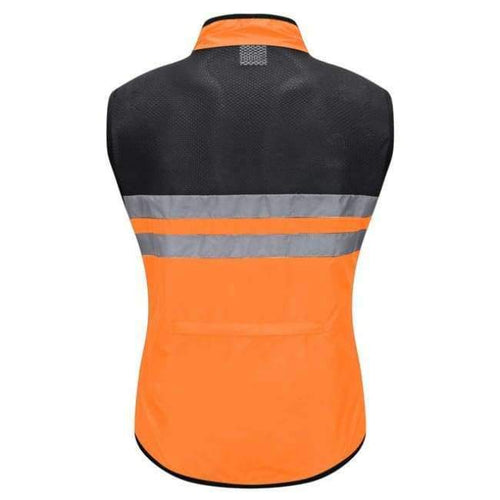Planet Gates Orange / L WOSAWE High Visibility Cycling Vest Safety Reflective Vest Night Riding Protect Jacket Pocket Breathable Motorcycle Bicycle Vest