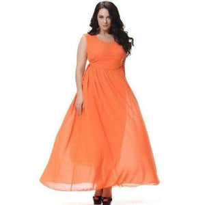 Planet Gates Orange / M Dresses For Women Solid Sleeveless O Neck Women Summer Dresses 2017 Fashion Vintage Loose Event Female Party Dresses