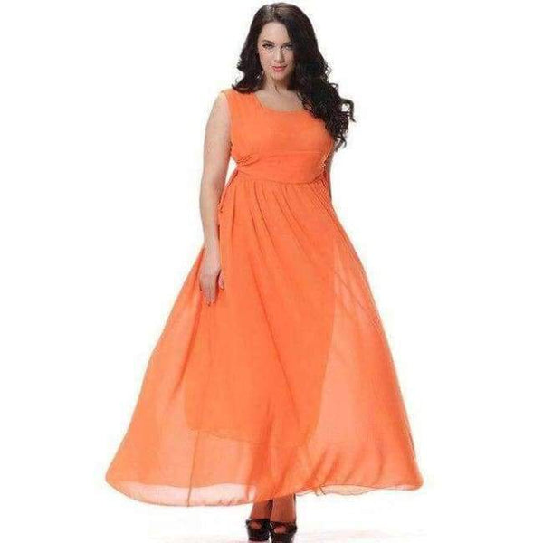 Planet Gates Orange / M Dresses For Women Solid Sleeveless O Neck Women Summer Dresses 2017 Fashion Vintage Loose Event Female Party Dresses