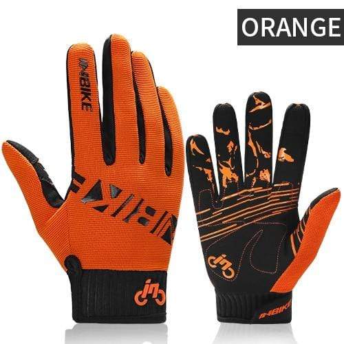 Planet Gates Orange / M Finger MTB Gloves Touch Screen Cycling Gloves Anti-slip Bicycle Gloves For Men Women Sport Motorcycle MTB Bike Glove