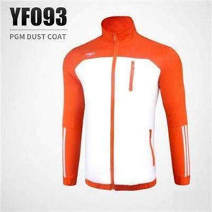 Planet Gates Orange / M Golf Men Jacket Windproof Sport Outwear Male Quick Dry Training Jackets Mens Zipper Windproof Coat Plus Size AA11839