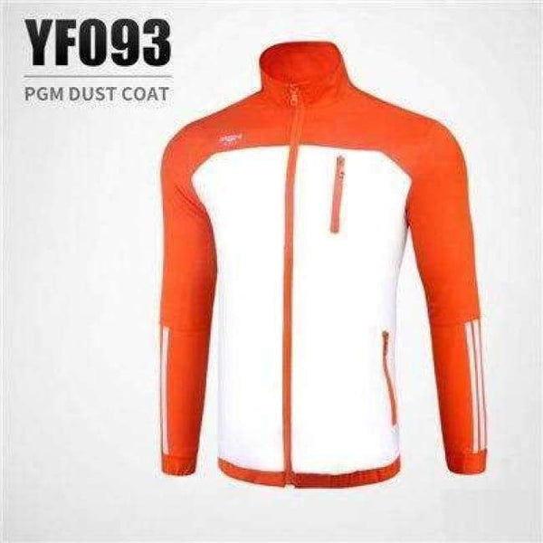 Planet Gates Orange / M Golf Men Jacket Windproof Sport Outwear Male Quick Dry Training Jackets Mens Zipper Windproof Coat Plus Size AA11839