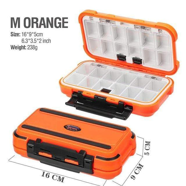 Planet Gates orange-M Large Capacity 24/28 Grid Fishing Gear Accessories Waterproof sub-Box Fishing Hook Supplies Tool Storage Box Fishing Tackle box