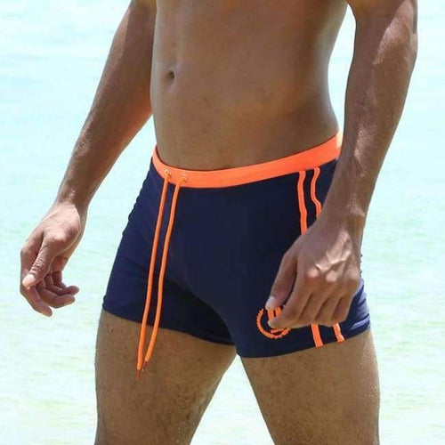 Planet Gates Orange / M Mens Swimwear Maillot De Bain Boy Swim Suits Boxer Shorts Swim Trunks Men Swimsuit Surf Banadores