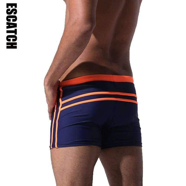 Planet Gates Orange / M Mens Swimwear Maillot De Bain Boy Swim Suits Boxer Shorts Swim Trunks Men Swimsuit Surf Banadores