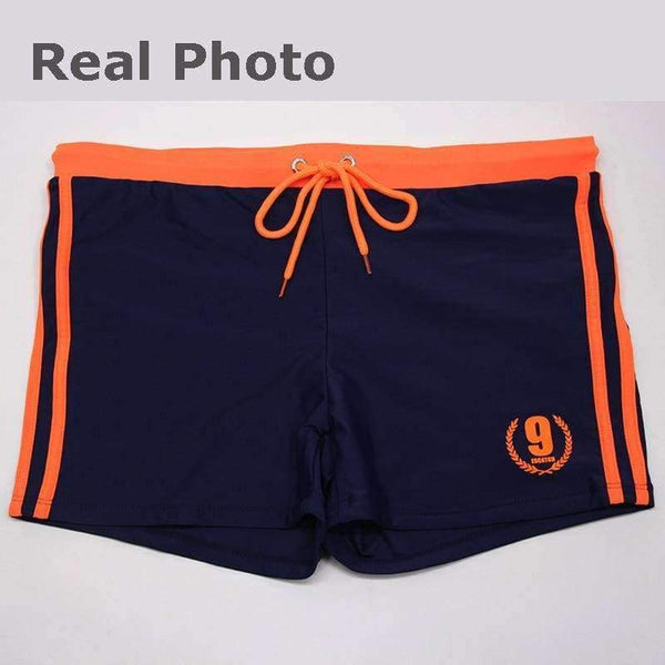 Planet Gates Orange / M Mens Swimwear Maillot De Bain Boy Swim Suits Boxer Shorts Swim Trunks Men Swimsuit Surf Banadores
