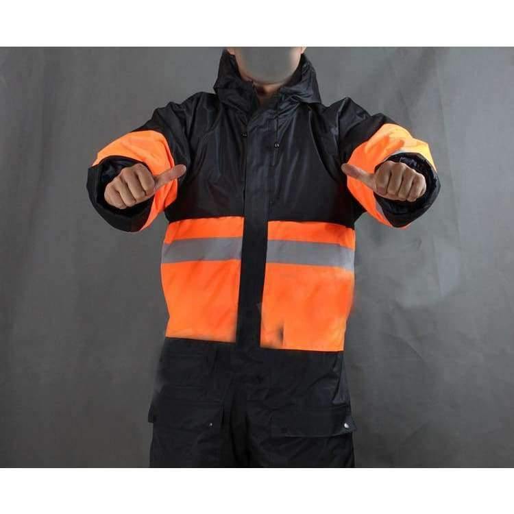 Planet Gates Orange / M Winter Working Clothing Outdoors Thermal Protection Uniforms Mens Cotton Wadded Padded Safety Clothing Thick Warm Work Wear