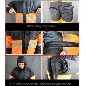 Planet Gates Orange / M Winter Working Clothing Outdoors Thermal Protection Uniforms Mens Cotton Wadded Padded Safety Clothing Thick Warm Work Wear