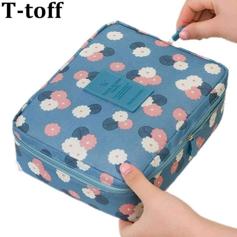 Planet Gates Orange Makeup bag Cosmetic bag Case Make Up Organizer Toiletry Storage Neceser Rushed Floral Nylon Zipper New Travel Wash pouch
