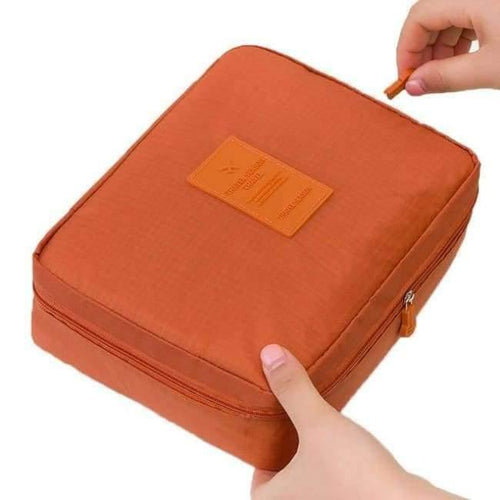 Planet Gates Orange Makeup bag Cosmetic bag Case Make Up Organizer Toiletry Storage Neceser Rushed Floral Nylon Zipper New Travel Wash pouch