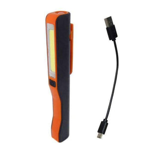 Planet Gates Orange Mini COB LED Pen Light USB Rechargeable Working Inspection light Portable Maintenance flashlight Hand Torch lamp With Magnet AA