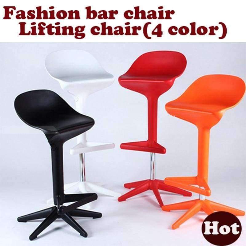 Planet Gates Orange New Spoon bar chair,European lifting, trendy bars furniture ,Fashion bar stool,color,red white black,yellow bar stool