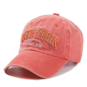 Planet Gates orange New York Washed Cotton Cap For Men Women Gorras Snapback Caps Baseball Caps Casquette Dad Hat Outdoors Cap