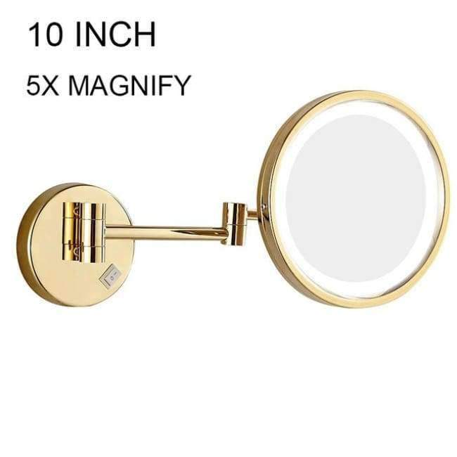 Planet Gates Nieneng Makeup Mirrors LED Bathroom LED Light Mirror 5X 10X Bath Mirror Make up Toilet Magnifying Mirror Accessories ICD60531