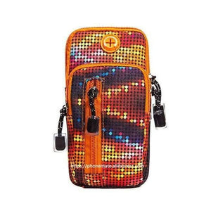 Planet Gates Orange Outdoor arm bag Gym Sports Armbands Running Phone holder case arm/wirst bag for iPhone 6/6s/7plus/8/X s8/s9 plus