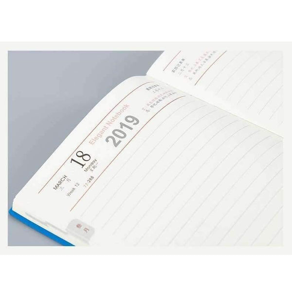 Planet Gates Orange Paperboat 2019 Year Logo Customize Leather Notebook Calendar Office School Supplies Diary Planner A5 Binder Writing Pads