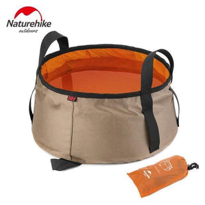 Planet Gates Orange Portable Outdoor Travel Folding Water Bucket Washbowl Fishing Bucket Water Pot Hiking Camping