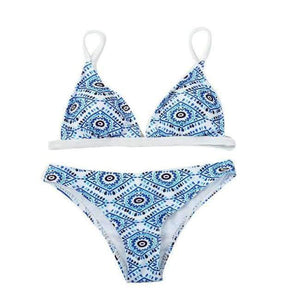 Planet Gates Orange / S New stripe sexy swimsuit print swimwear beach swimming suit for women bikini push up swimwear women