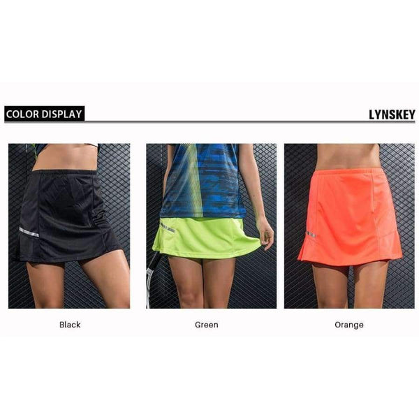 Planet Gates Orange / S Tennis Skirt Women High Waist Badminton Skorts Table Tennis Sport Golf Skirts