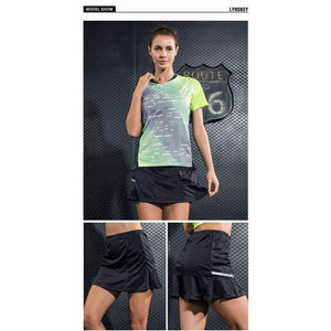 Planet Gates Orange / S Tennis Skirt Women High Waist Badminton Skorts Table Tennis Sport Golf Skirts