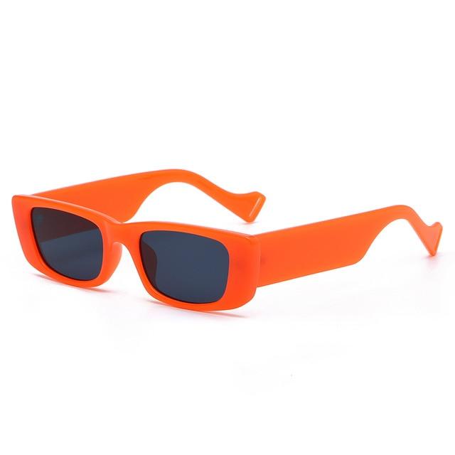 Planet Gates Square Women's Sunglasses Small Brand Travel Rectangle Sun Glasses Men Vintage Orange Tinted Retro Eyewear gafas de sol