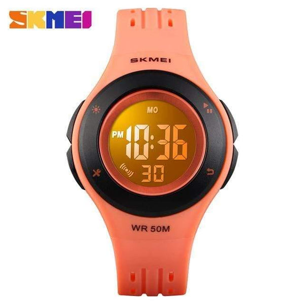 Planet Gates Orange Waterproof Children Watch Boys Girls LED Digital Sports Watches Plastic Kids Alarm Date Casual Watch Select Gift for kid