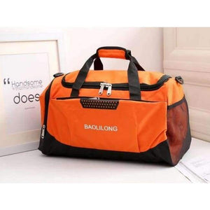 Planet Gates Orange Waterproof Large Sports Gym Bag With Shoes Pocket Men/Women Outdoor Fitness Training Duffle Bag Travel Yoga Handbag