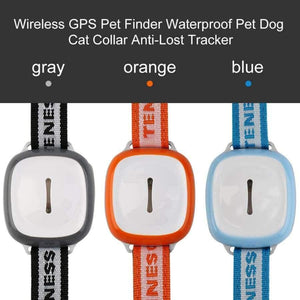 Planet Gates ORANGE Wireless GPS Pet Finder Waterproof Pet Dog Cat Collar Anti-Lost Tracker