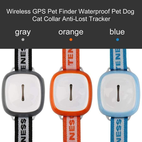 Planet Gates ORANGE Wireless GPS Pet Finder Waterproof Pet Dog Cat Collar Anti-Lost Tracker
