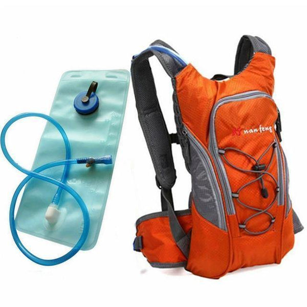 Planet Gates orange with water ba 5L Sport Hydration Backpack for 2L Water Bag Outdoor Travelling Hiking Running Rucksack Mountain Road Bicycle Water Bag