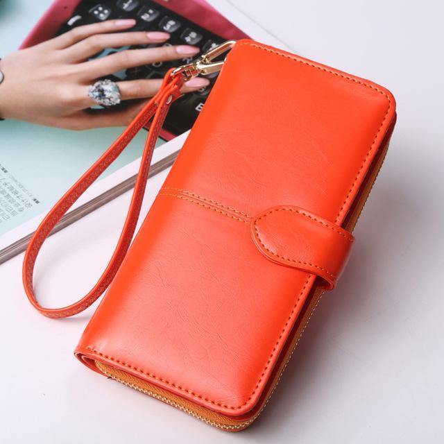 Planet Gates Women Wallet High Quality Wristlet Clutch Wallet Female Card Holder Leather Ladies Long Purses