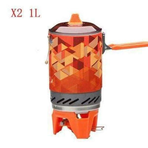 Planet Gates Orange X2 1L / China Fire Maple compact One-Piece Camping Stove Heat Exchanger Pot camping equipment set Flash Personal Cooking System