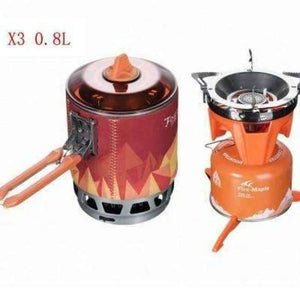 Planet Gates Orange X3 08L / China Fire Maple compact One-Piece Camping Stove Heat Exchanger Pot camping equipment set Flash Personal Cooking System