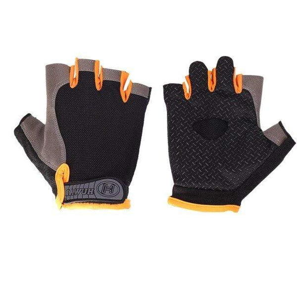 Planet Gates Orange / XL / China Cycling Anti-slip Anti-sweat Men Women Half Finger Gloves Breathable Anti-shock Sports Gloves Bike Bicycle Cycling Glove