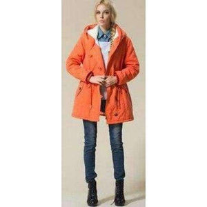 Planet Gates Orange / XL Female Winter Jackets 2018 New Winter Coat Parka Women Winter Jacket Cotton Padded Female Plus Size Long Cashmere Coat