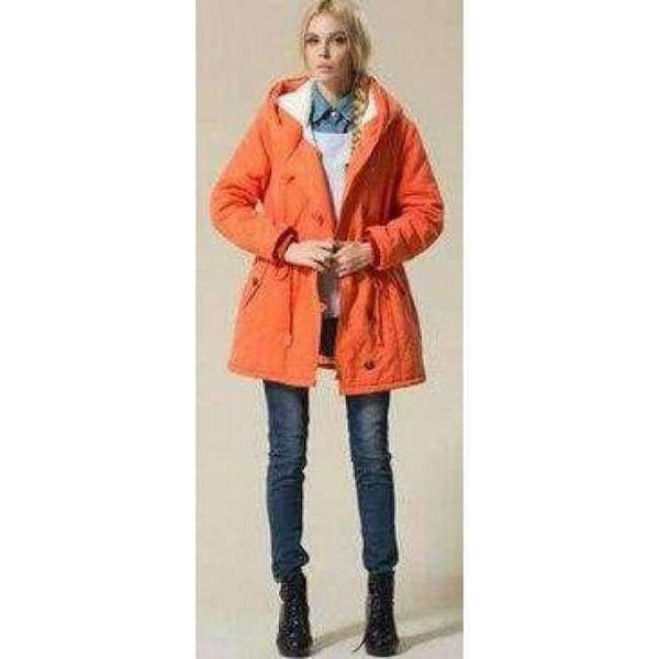 Planet Gates Orange / XL Female Winter Jackets 2018 New Winter Coat Parka Women Winter Jacket Cotton Padded Female Plus Size Long Cashmere Coat