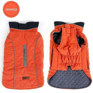 Planet Gates orange / XS Quality Dog Clothes Quilted Dog Coat Water Repellent Winter Dog Pet Jacket Vest Retro Cozy Warm Pet Outfit Clothes Big Dogs