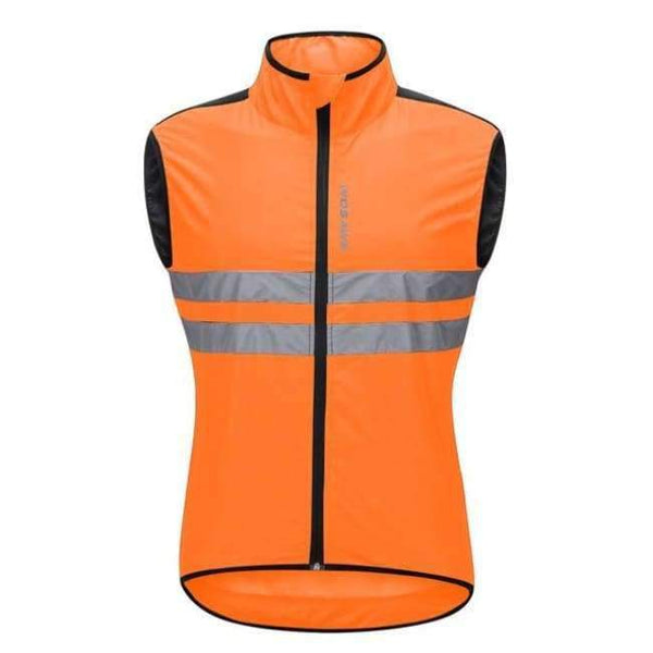 Planet Gates Orange / XXXL WOSAWE Reflective Cycling Vests Sleeveless Windproof Shirts MTB Road Bike Bicycle Jersey Top Cycle Clothing Wind Coat
