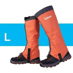 Planet Gates orangeL Waterproof Skiing Boots Gaiters Cycling Shoe Cover Camping Hiking Ski Boot Snow Hunting Trekking Climbing Gaiters