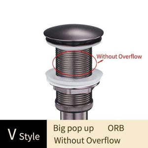 Planet Gates ORB V Without Overflow Brass Bathroom Lavatory Sink Pop Up Drain Bathroom Basin Sink Use Bathroom Products/Accessories HJ-0618F