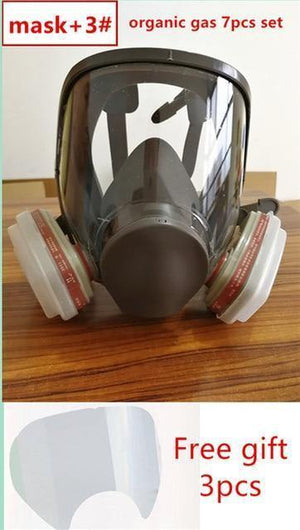 Planet Gates organic gas 7pcs set 6800 Gas Mask  7pcs suit Full Face Facepiece Respirator For Painting Spraying same 3M 6800 free shipping