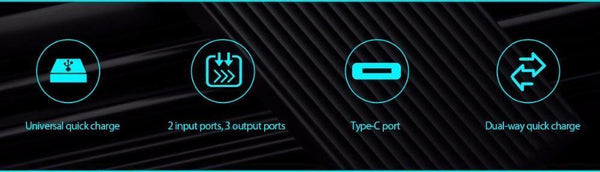 Planet Gates ORICO 10000-20000mAh Powerbank Portable External Battery Ultra Slim USB Mobile Charger Quick Charge Power Bank