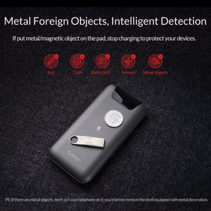 Planet Gates ORICO 10000 mAh Power Bank Wireless Charging Powerbank External Battery Power-bank With LED Display for Mobile Phone Tablets