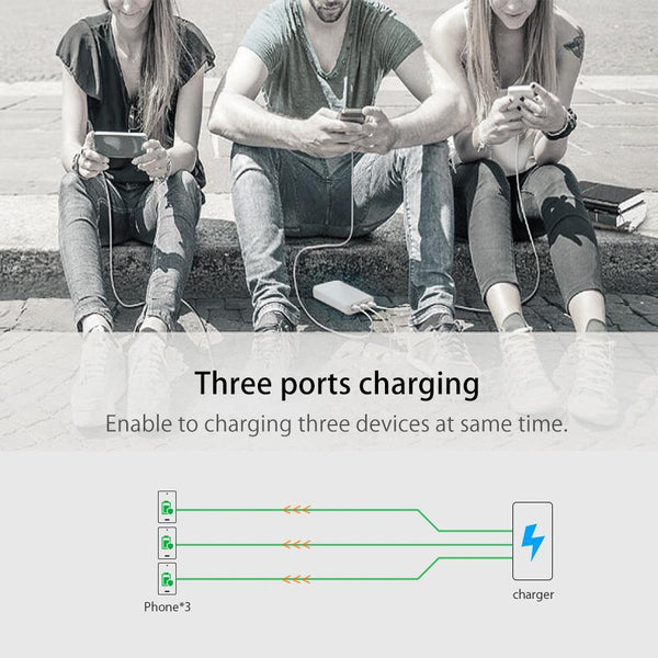 Planet Gates ORICO 20000mAh 3 USB Power Bank 5V/2A*2+5V1A*1 External Battery Mobile Backup Bank Charger with Flashlight Universal White