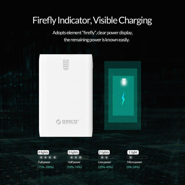 Planet Gates ORICO 6000mAh Power Bank Dual USB with LED Indicator For iPhone Mobile Phone External Battery Pack Mini Portable Power Bank