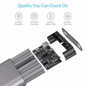 Planet Gates ORICO Q1 QC2.0 Power Bank Aluminum 10400mAh Quick Charger 5V2A / 9V1.8A / 12V1.5A Portable and Universal
