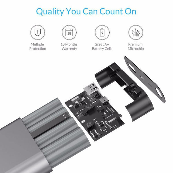 Planet Gates ORICO Q1 QC2.0 Power Bank Aluminum 10400mAh Quick Charger 5V2A / 9V1.8A / 12V1.5A Portable and Universal