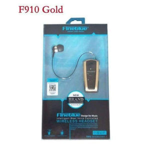 Planet Gates Original box Gold F910 Mini portable Wireless Bluetooth Earphone Headset In-Ear Vibrating Alert Wear Clip Hands Free Earphone For Phone