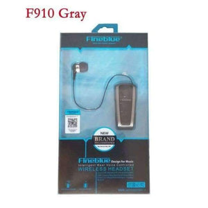 Planet Gates Original box Gray F910 Mini portable Wireless Bluetooth Earphone Headset In-Ear Vibrating Alert Wear Clip Hands Free Earphone For Phone